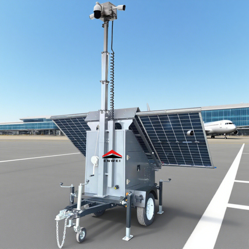 Latest company news about Быстрое развертывание солнечной камеры CCTV трейлер мобильный 5G видео трейлер