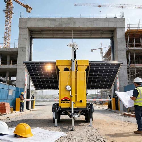 Latest company news about Настраиваемые цвета солнечные панели камера CCTV прицепы большие прицепы для солнечной слежки