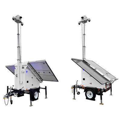 Мобильный трейлер с 3 солнечными батареями для безопасности парковочных площадок