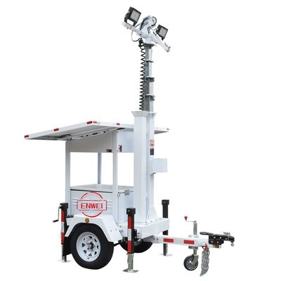 quality Мобильная безопасность мини солнечный трейлер с светодиодным освещением монтированная CCTV башня для склада factory