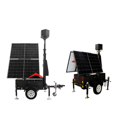 Solar Powered Camera Security Trailer for Temporary Remote Area Job Sites