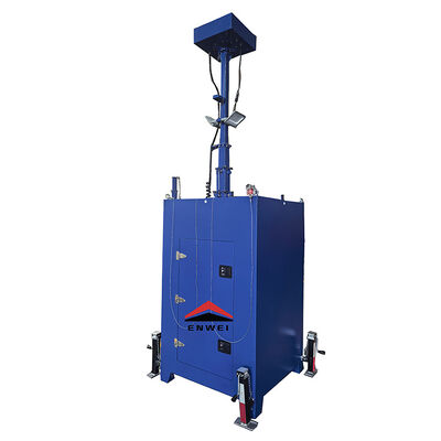 Простая установка мобильной башни видеонаблюдения CCTV для мониторинга промышленных парков