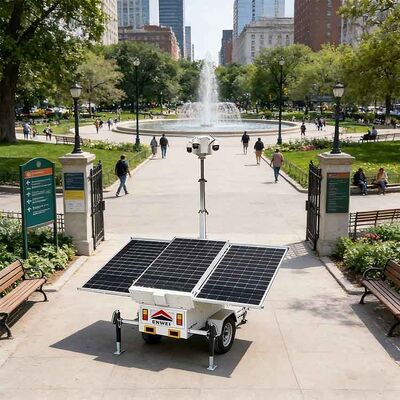 Большие солнечные батареи Камера видеонаблюдения Прицепы портативные солнечные камеры Прицепы для мониторинга дорог