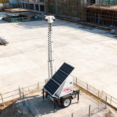 Прицеп с солнечной камерой с системой мониторинга для наружного проекта с солнечными батареями мощностью 300 Вт