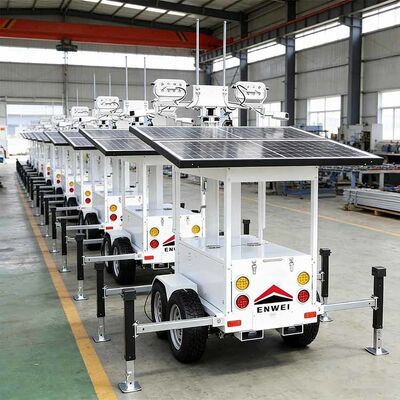 Переработка мобильных солнечных панелей Камеры Прицепы безопасности Портативные прицепы безопасности на солнечной энергии для мониторинга нефтепромыслов