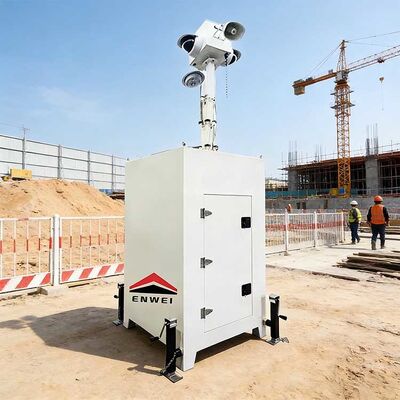 Outdoor Portable Mobile CCTV Surveillance Tower with Wireless Network for Temporary Security
